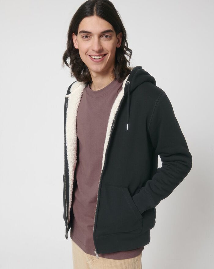 Unisex Hygger sherpa zip-through sweatshirt (STSU956) Thumbnail